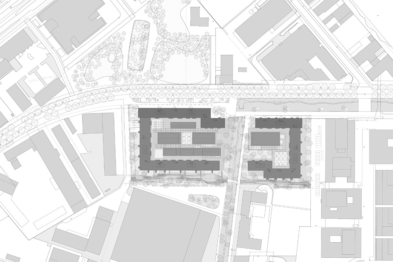 Wohnsiedlung Leutschenbach, Situationsplan (Plan: Clou Architekten AG, Zürich)
